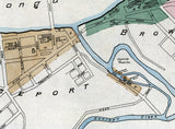 1886 Town Map of Brownsville Fayette County Pennsylvania