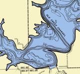 1959 Map of Morse Reservoir Hamilton County Indiana