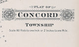 1913 Map of Concord Township Fayette County Ohio