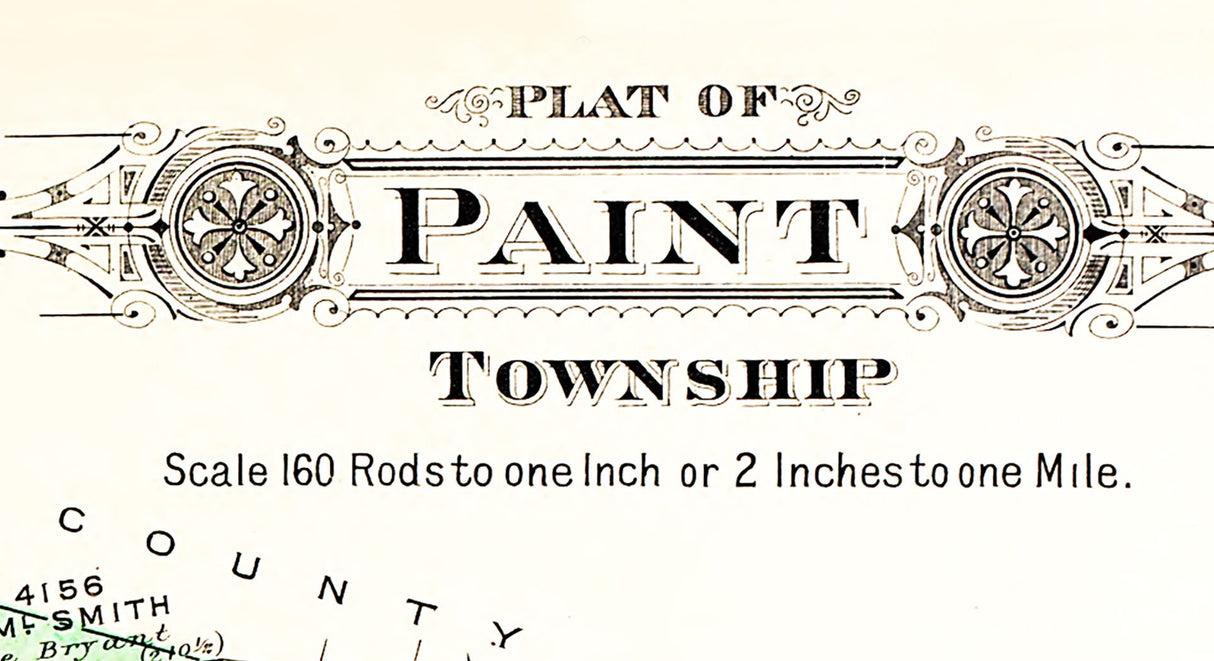 1913 Map of Paint Township Fayette County Ohio