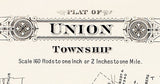 1913 Map of Union Township Fayette County Ohio