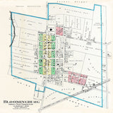 1913 Town Map of Bloomingburg Fayette County Ohio
