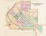 1913 Town Map of Jeffersonville Fayette County Ohio
