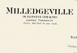 1913 Town Map of Milledgeville Fayette County Ohio