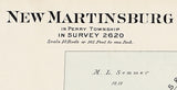 1913 Town Map of New Martinsburg Fayette County Ohio