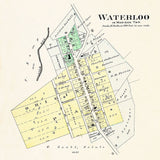 1913 Town Map of Waterloo Fayette County Ohio