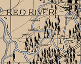 1920 Map of the Red River Bull Bayou Oil Field Louisiana