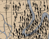 1920 Map of the Red River Bull Bayou Oil Field Louisiana