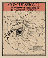 1920 Oil Field Map of Brewster County Texas