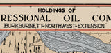 1920 Oil Field Map of Burkburnett Texas