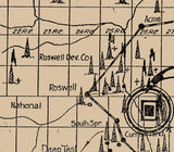 1920 Oil Field Map of Chavis County New Mexico