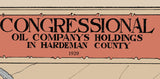 1920 Oil Field Map of Hardeman County Texas