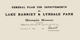 1907 Map of Lake Harriet Minnesota