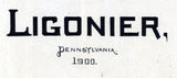 1900 Panoramic Map of Ligonier Westmoreland County Pennsylvania