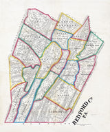 1864 Map of Bedford County Pennsylvania