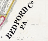 1864 Map of Bedford County Pennsylvania