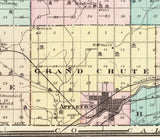 1878 Map of Outagamie County Wisconsin
