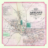 1861 Town Map of Ashland Ohio