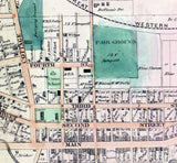 1861 Town Map of Ashland Ohio