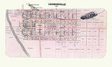 1861 Town Map of Loudonville Ashland County Ohio