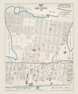 1908 Town Map of Arverne New York City New York