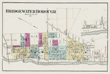 1877 Town Map of Bridgewater Borough Beaver County Pa