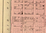 1877 Town Map of New Richmond Clermont County Ohio Moscow