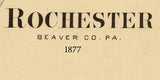 1877 Town Map of Rochester Beaver County PA