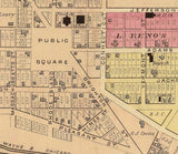 1877 Town Map of Rochester Beaver County PA