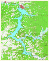 1957 Map of Lake Coeur D'Alene Idaho