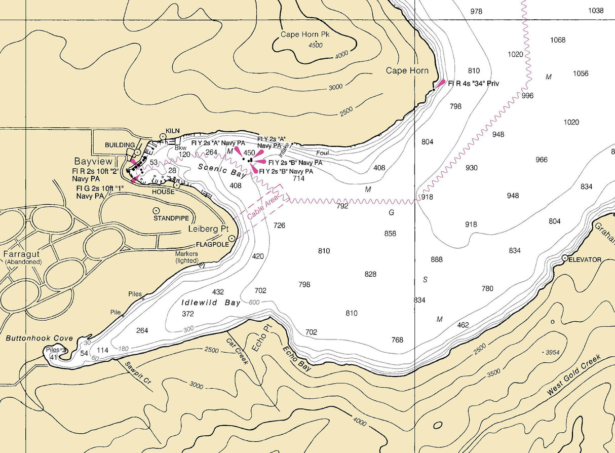 2010 Nautical Chart of Lake Pend Oreille Idaho