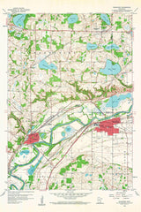 1958 Topo Map of Shakopee Minnesota Quadrangle