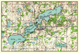 1957 Map of Prior Lake Minnesota