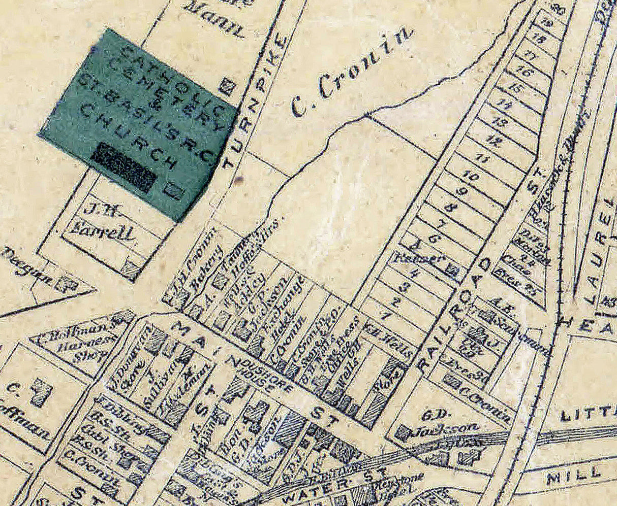 1872 Town Map of Dushore Sullivan County Pennsylvania