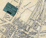 1872 Town Map of Dushore Sullivan County Pennsylvania