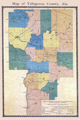 1885 Map of Tallapoosa County Alabama