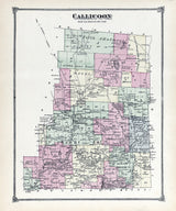 1875 Map of Callicoon Township Sullivan County New York