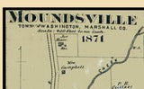 1871 Town Map of Moundsville Marshall County West Virginia