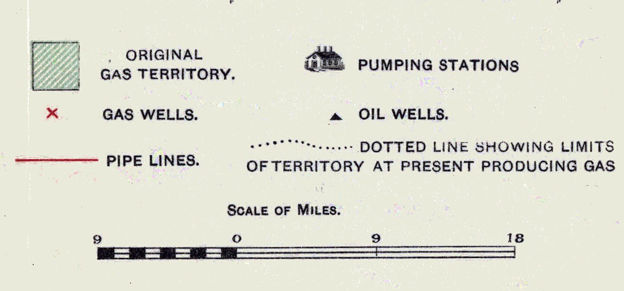1897 Map of the Indiana Natural Gas Field