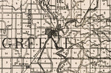 1906 Map of Owen and Greene County Indiana