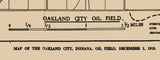 1910 Map of the Oakland City Oil Field Gibson County Indiana