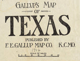 1914 Oil and Gas Field Map of Texas