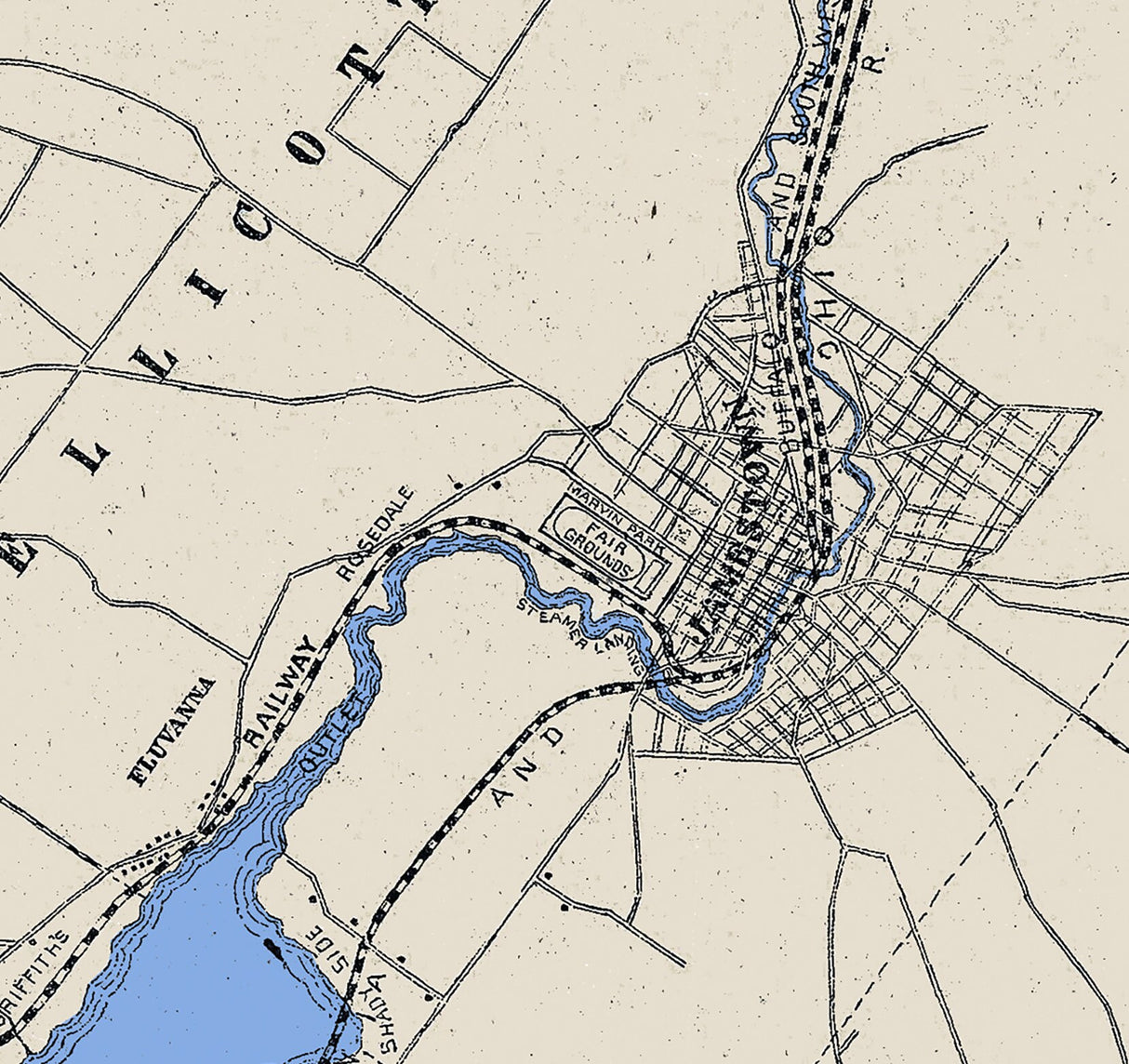 1885 Map of Chautauqua Lake New York