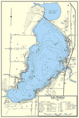 1981 Map of Lake Waubesa Dane County Wisconsin