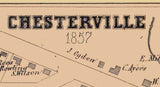 1857 Town Map of Chesterville Morrow County Ohio