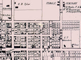 1857 Town Map of Ravenna Portage County Ohio