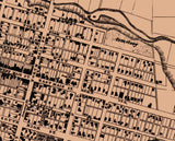 1858 Town Map of Circleville Pickaway County Ohio