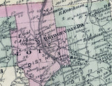 1875 Map of Thompson Township Sullivan County New York