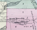 1875 Map of Tusten Township Sullivan County New York