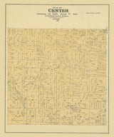 1889 Map of Center Township Outagamie County Wisconsin